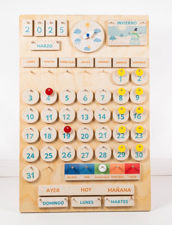 Calendario montessori de recursos educativos