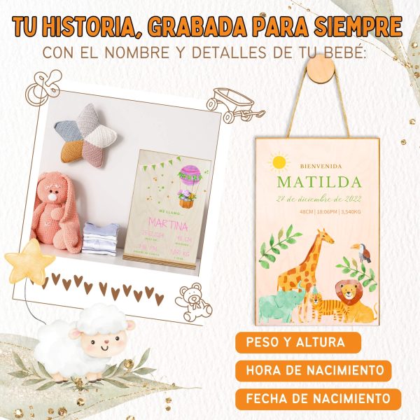 Natalicio personalizado en madera