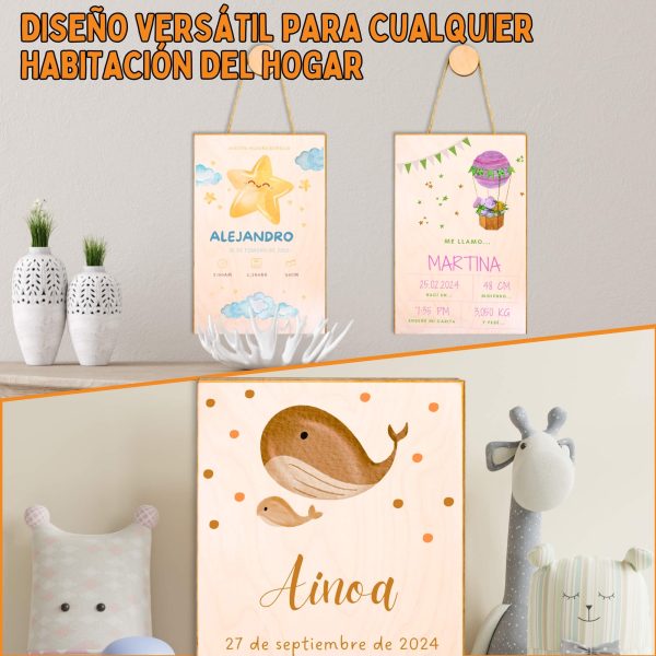 Natalicio personalizado en madera
