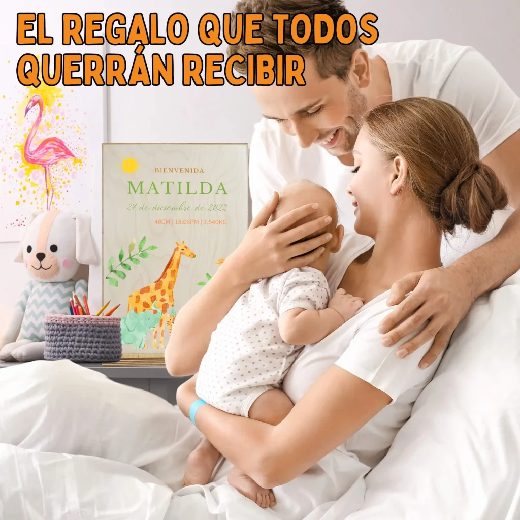 Natalicio personalizado madera